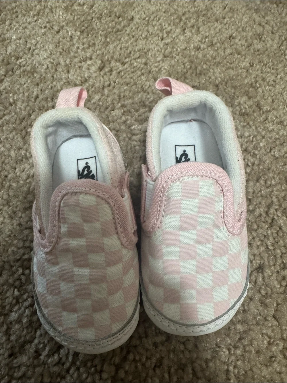 Vans Pink Baby Slip-On Walker Shoes